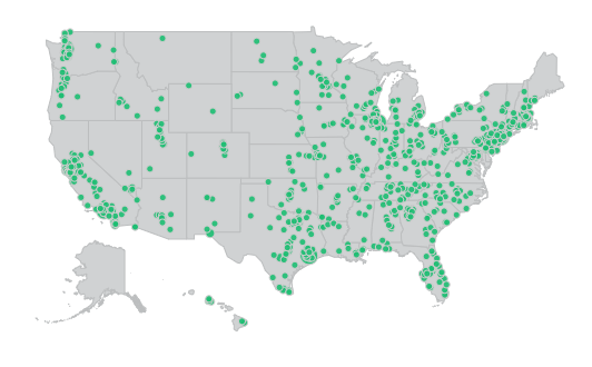 Survey participant map